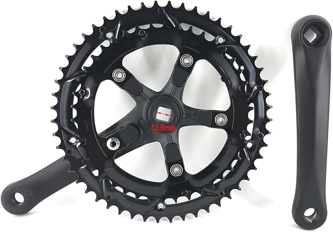 52T42T x 170mm Crankset for Mountain Road Bike Fixed Gear Bicycle (52T42T Chainring)