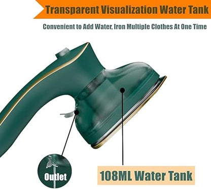 Professional Micro Steam Iron, Portable Mini Steam Iron, Mini Travel Iron, Portable Iron Steamer for Clothes, Handheld Garment Steamer for Home and Travel.