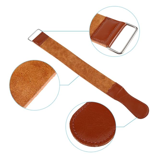 Leather Strop for Knife Sharpening, Knife Strop, Stropping Leather, Straight Knife Sharpening Cowhide Manual Strap Straight Barber Shaving Strap Tool Polishing Anti Leather