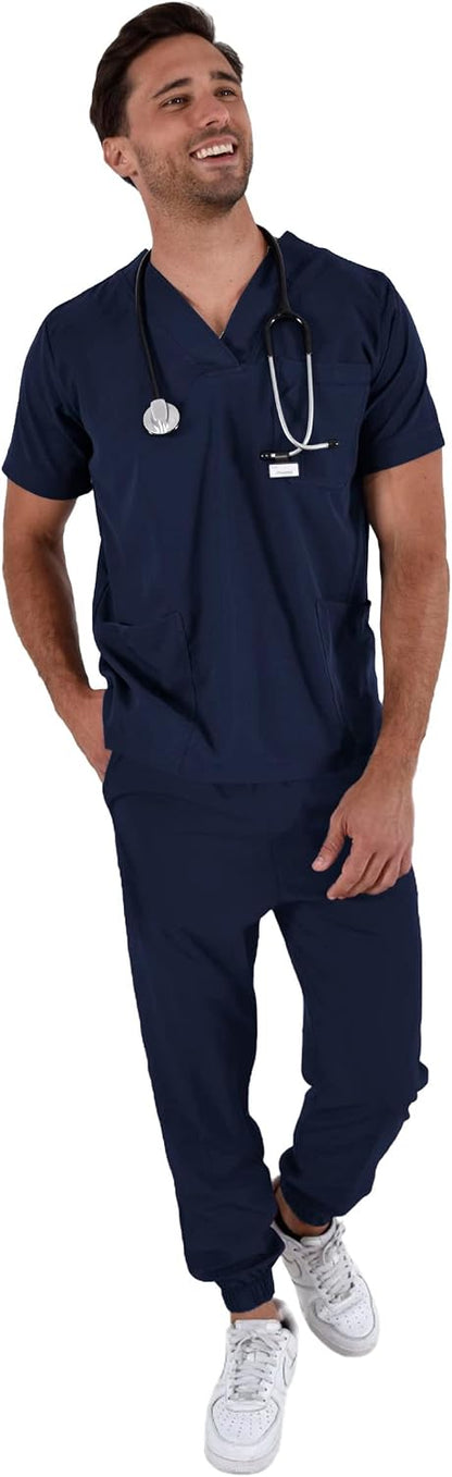 Black, Generic Scrub Sets Men's Boston Jogger