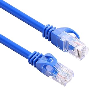 CAT 6 Ethernet Cable 25 FT, Indoor High-Speed 10Gbps Snagless Long CAT6 25 FT Ethernet Cable for Internet, Router, Modem, Computer, PlayStation, Xbox, POE Camera, Printer - (Blue, 25 Feet)