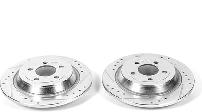 Power Stop AR85164XPR Rear Evolution Drilled & Slotted Rotor Pair For Ford F-150 2015-2017 [Model Specific]