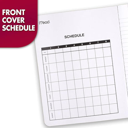 Mead Composition Notebooks, 3 Pack, Wide Ruled Paper, 9-34" x 7-12", 100 Sheets per Comp Book, Black Marble (38301)