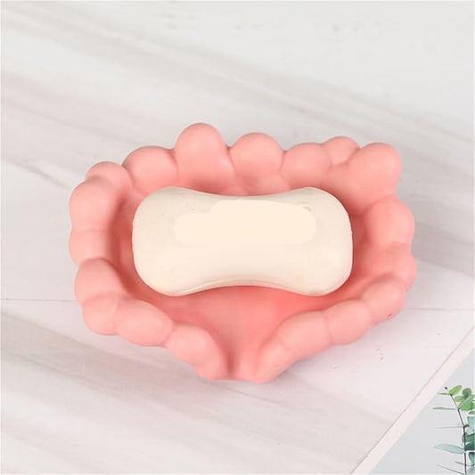 Ceramic Bubble Soap Box Drain Household Bathroom Soap Box Hotel Soap Rack(A)