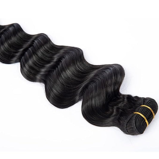 OURI Hair 9A Loose Deep Wave Bundles Human Hair 1 Bundle 100 Unprocessed Virgin Brazilian Loose Deep Wave Human Hair Weaves 100g (24 Inch)