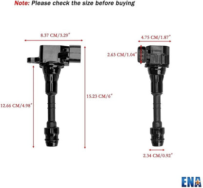 ENA Set of 1 Ignition Coil Pack Compatible with Nissan Infiniti Suzuki I35 QX4 Altima Frontier Maxima Murano NV1500 NV2500 NV3500 Quest 2002-2021 V6 3.5L 4.0L Replacement for UF349 5C1403 224338J115