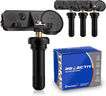 RENECTIV TPMS Sensor,433Mhz Tire Pressure Monitoring Sensor Fit for Chrysler Jeep Dodge Ram Replace# 56029398AB(4-Pack)