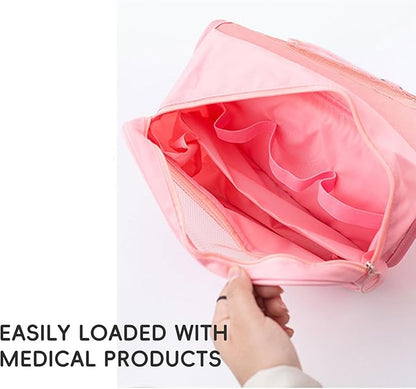Exquisite Travel Bag for Ostomy and Colostomy Supplies - The Ultimate Choice for Post - Surgery Individuals, Featuring Hanging Setup and Stylish Covers Tailored for Women (Black)