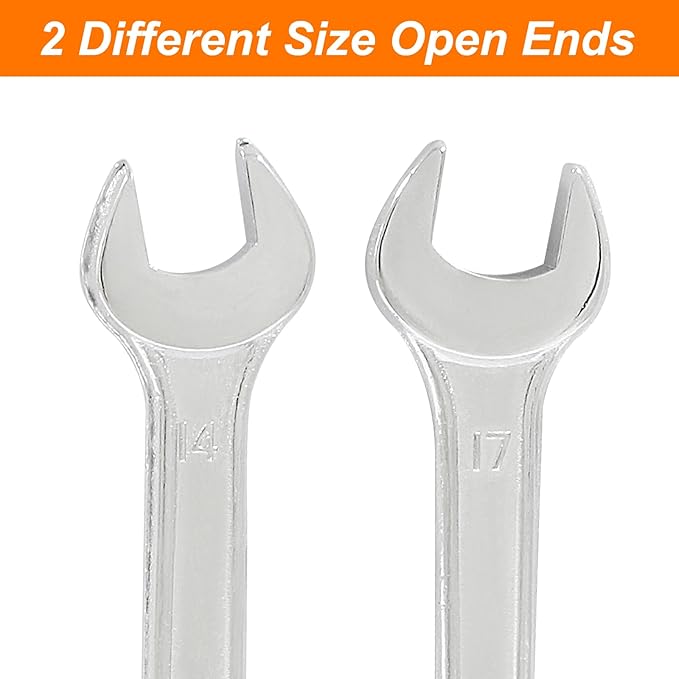 5mm Thickness Open End Wrench 14mm x 17mm Double Open End Wrench for General Maintenance, Metric
