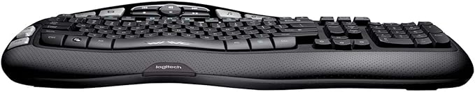 Logitech K350 Keyboard - Wireless Connectivity - RF - Black - USB Interface