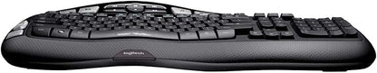 Logitech K350 Keyboard - Wireless Connectivity - RF - Black - USB Interface