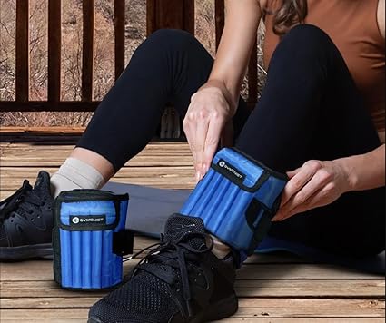 Gymenist Pair Of Adjustable Ankle Weights Can Be Adjusted Easily With Metal Sticks Weight Set of 2 Wrist and Ankle Workout Exercise Weights