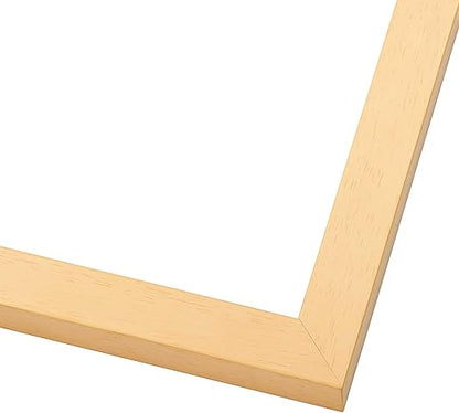 17x20 Frame Natural Wood Picture Frame | 0.75 Inch Moulding Width | Solid Wood | Complete with UV Acrylic Plexiglass, Foam Board Backing & Hanging Hardware