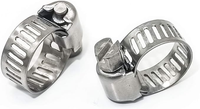 Adjustable Stainless Steel Worm Gear Hose Clamps (6-12mm)