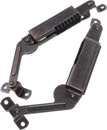 2pcs Lid Support Hinge Lid Stay Hinge for Boxes Toy Boxes Cedar Chests Cabinet Hardware Heavy-Duty Iron Construction Smooth Operation Easy Installation
