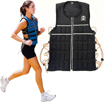 Hyperwear HyperVest ELITE Adjustable Weighted Vest for Women and Men — Thin Steel Weights, Stretch CORDURA Fabric — Weight Vest for Walking, Running, Strength Training