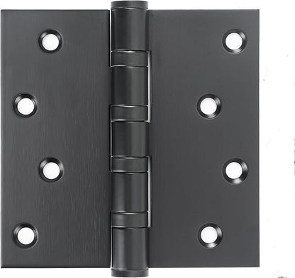 Black Exterior Door Hinges 4 Inch,Wide Throw Commercial Matte Door Hinges