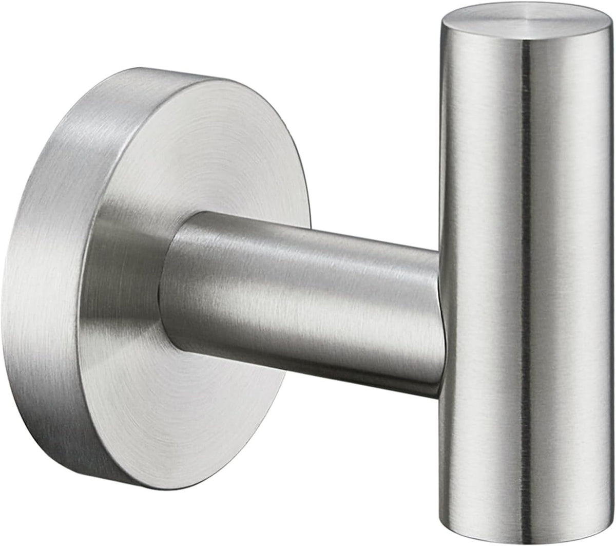 Angle Simple SUS304 Stainless Steel Robe & Towel Hook, Brushed Nickel