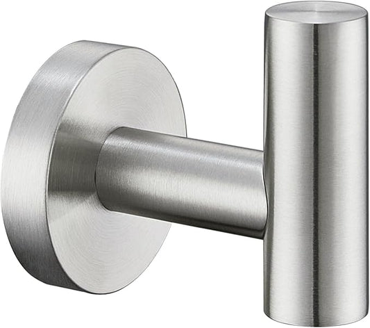Angle Simple Robe Towel Hook, SUS 304 Stainless Steel Bathroom Hand Towel Coat Hook for Wall, Brushed Nickel