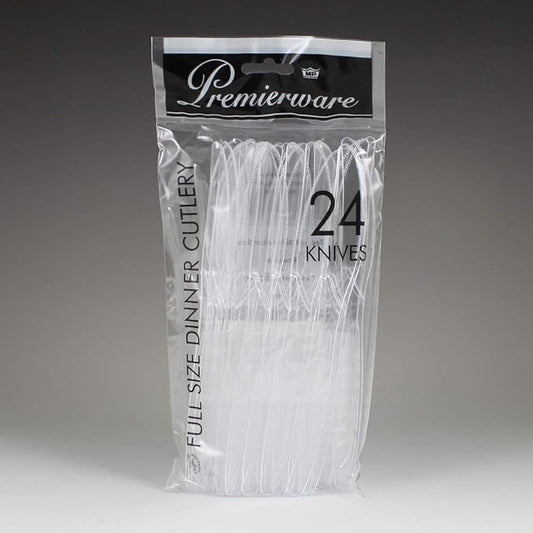 Maryland Plastic Premierware Knives Bag  Clear  Pack of 24