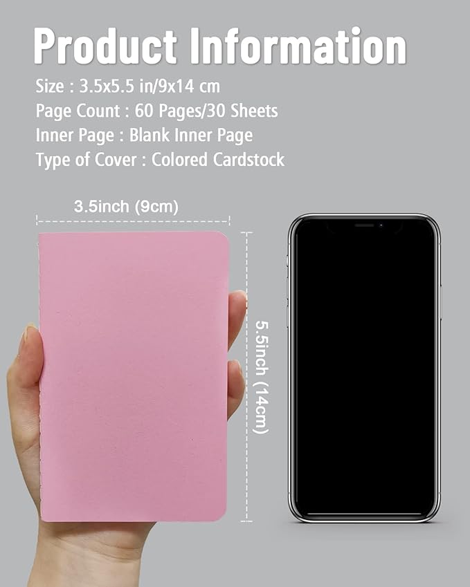 Gwybkq Small Blank Notepads Bulk 120Pcs Unlined Journals Mini Sketchbooks Pocket Notebooks for Kids Drawing, Gifts for Students and Teacher 3.5 x 5.5 Inches, 30 Sheets60 Pages