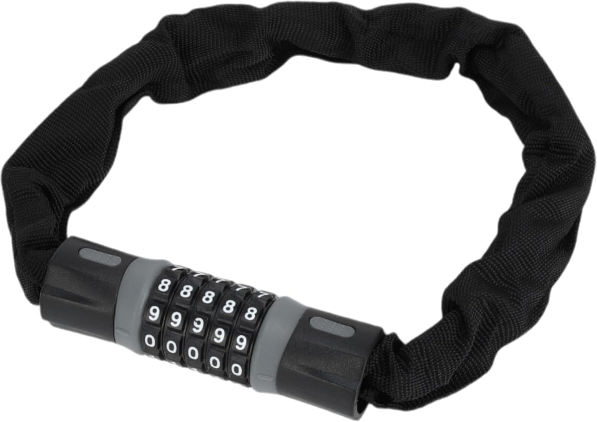 Bicycle Lock/Security Chain Combination Lock Padlock for Mountain Bike Road Bike/Resettable 5 Digit Bike Lock Carbon Steel 60cm / 1 Pc Black Gray/blue