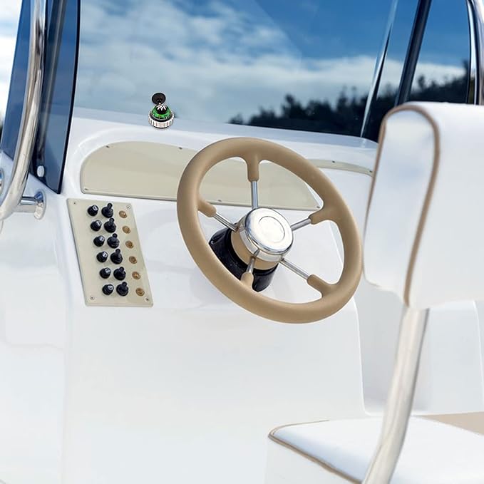 Adjustable Ball Night Vision Compass with The Bottom Suction Cup, Boat Compass Dash Mount, Adjustable Dash Car Compass for Car Marine Boat Ship