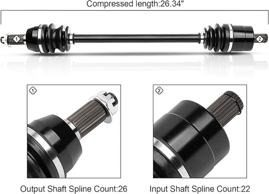 Front LR CV Axle For 2009-2010 For Polaris Ranger 500,2010-2017 For Polaris Ranger 800,2010-2012 For Polaris Ranger Crew 800,2012-2013 For Polaris Ranger Crew 900,2010-2012 For Polaris Ranger XP 800
