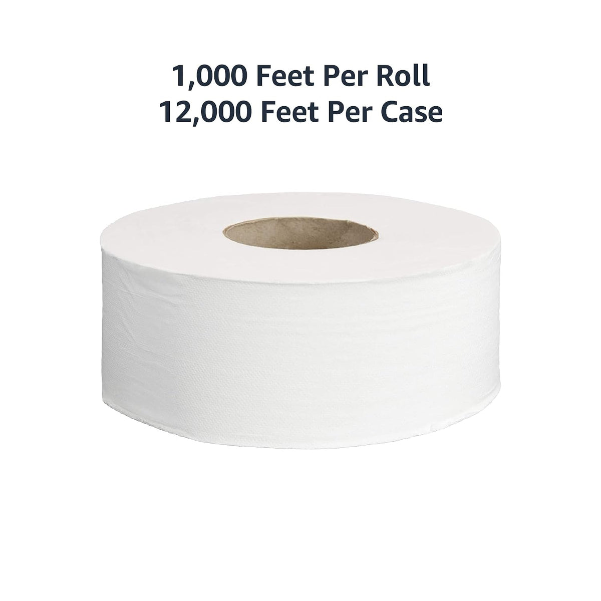 2-Ply White Jumbo Roll Toilet Paper, 9 in, Septic Safe, Compatible with Universal Dispensers, FSC Certified, 1000 Feet Per Roll (Pack of 9)