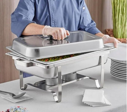 Soro Essentials- 8 Qt. Stainless Steel Chafer Dome Cover with Plastic Black Color Handle- Chafers and Buffet Warmer Cover for Catering Event Party Holiday Buffet Weddings Catering