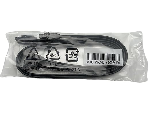SATA III 6.0 Gbps SATA Cable for Motherboard SATA HDD SSD (16-inch Right Angle & Straight SATA Cable, 6.0 Gbps SATA III Cable, SATA 3 6Gb/s Cable)(1 Straight + 1 Angled)