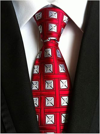 Men's Necktie Classic Floral Striped Check Paisley Silk Tie Woven Jacquard Neck Ties