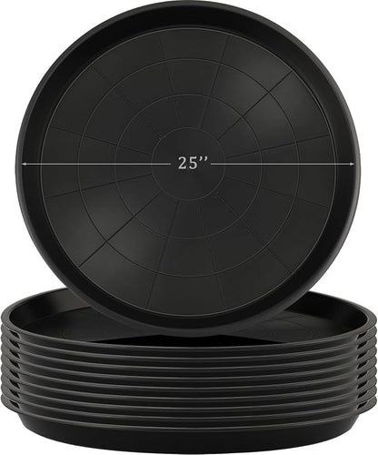 Eccliy 10 Pack 25 Inch Large Plant Saucers Heavy Duty Planter Trays
