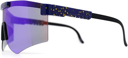 Futuristic Adjustable Arms Cyberpunk Monoblock Shield Sunglasses