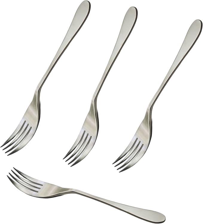 Knork Lite stainless steel, 4 Piece Set, Dinner Knork Fork (Open Stock), Matte Brushed Finish