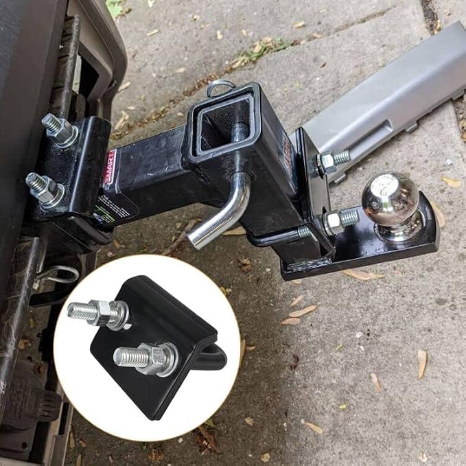 Hitch Tightener Anti-Rattle Clamp, Heavy Duty Steel Stabilizer for 1.25 and 2 inch Trailer Hitches