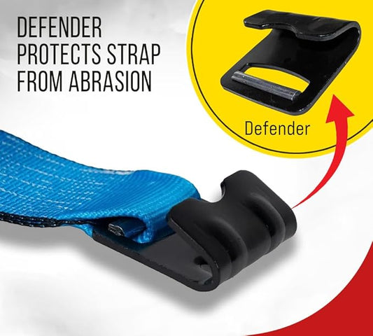 Mytee Products 4" x40' Heavy Duty Winch Straps with Flat Hook WLL# 5400 LBS - Flatbed Tie Down Truck Straps - 4 Inch Cargo Control for Flatbed Truck Utility Trailer (Blue)