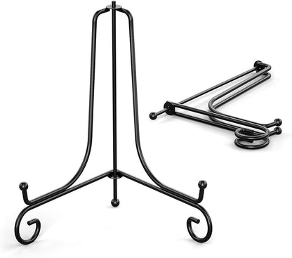 TR-LIFE 4 Pack Plate Stands for Display - 6 Inch Plate Holder Display Stand  Metal Easel Stand for Picture Frame, Decorative Plates, Book, Photo, Collectibles (4 Pack)