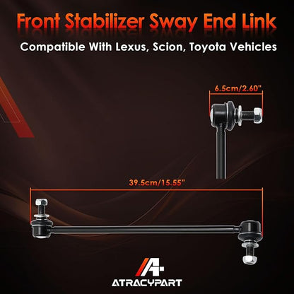 Sway Bar End Link Front Stabilizer Bar Link Compatible With 2010-2019 Lexus CT200h HS250h NX200t NX300h, 2008-2016 Scion iM tC xB, 2006-2018 Toyota Corolla iM Prius RAV4, 2pc K750043