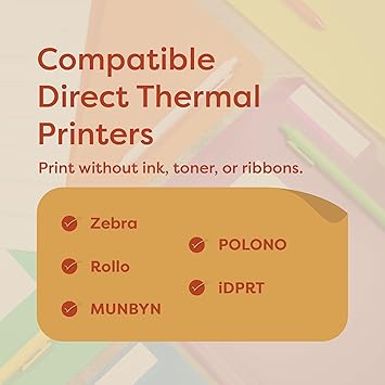 Aegis Adhesives - 3" X 5" Direct Thermal Shipping Labels Compatible with Rollo, Zebra, and Other Desktop Label Printers (10 Rolls, 300Roll)