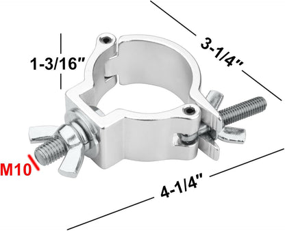 GBGS 20 Pack 2"Truss Clamp,DJ Stage Lighting Clamps, TUV Certified, Max Load 220lbs,Silver F34 O Clamps