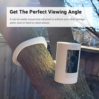 Holicfun Flexible Twist Mount for Indoor and Outdoor Security Cameras, Unversally Compatible with Ring, Blink, Eufy, Google Nest, Wyze, Arlo, Simplisafe and Other Cameras - White
