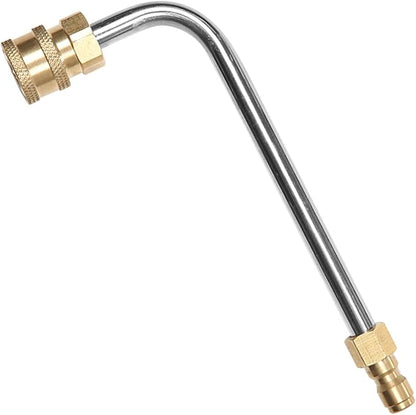 Sooprinse Washer Gutter Cleaner Attachment,Pressure Washer Gutter Rod for LanceWand 14 Inch Quick Connect,90 Degrees Curved Rod (7 inch)