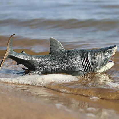 EOIVSH Large Megalodon Shark Toy, Plastic Ocean Animal Figurine, Realistic Sea Monster Toy Figure for Collection Gift, Bath Toy, Cake Topper