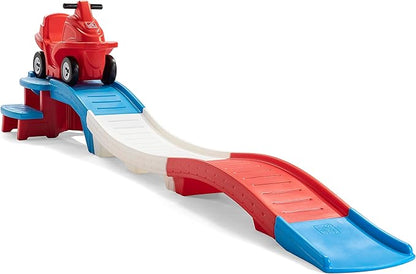 Step2 USA Edition Up  Down Roller Coaster Kids Ride On Toy, Push Car, IndoorOutdoor Playset, Made of Durable Plastic, Max Weight 50 lbs., for Toddlers 2-5 Years Old, Red