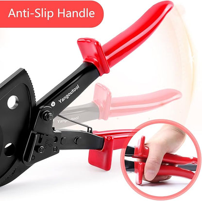 Yangoutool Ratcheting Cable Cutters up to 400mm2 22.5mm0.89 inches Heavy Duty Aluminum Copper Ratchet Wire Cutter for Cutting Electrical Wire