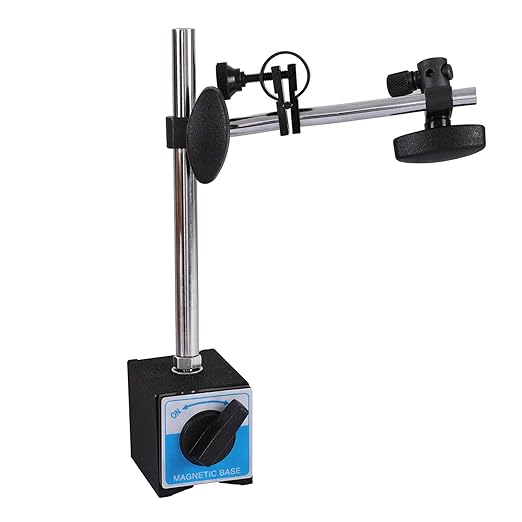 Dial Indicator with Magnetic Base Holder Fine Adjustable Long Arm 0-1" Magnetic Dial Indicator Professional Dial Gauge 0.001"