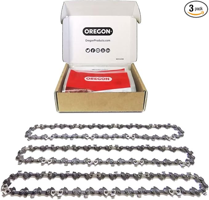 Oregon 3-Pack M72 SpeedCut Chainsaw Chain for 18-Inch Bar - .325-Inch Pitch, .050-Inch Gauge, 72 Drive Links, Replacement Low-Kickback, fits Husqvarna Models and more (95TXL072G),Grey