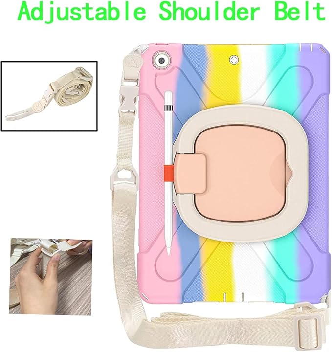 ZenRich Shoulder Strap for Tablet Cases,Universal Adjustable & Removable Carrying Strap Replacement Shoulder Belt,Cream