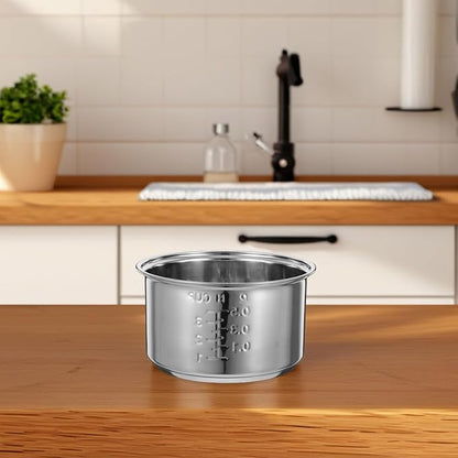 Stainless Steel Inner Pot for Rice Cookers Universal Replacement Insert for Electric Rice and Grain Cookers Cookware for Cooked Rice and Grains
